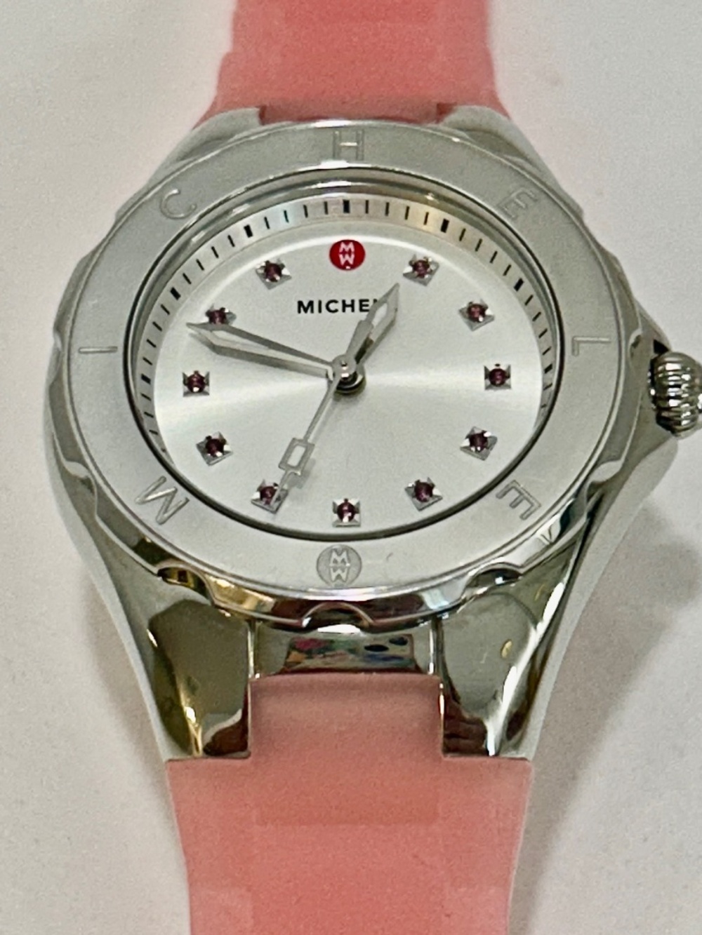 Michele 11 Pink Topaz Tahitian Jelly Bean Watch